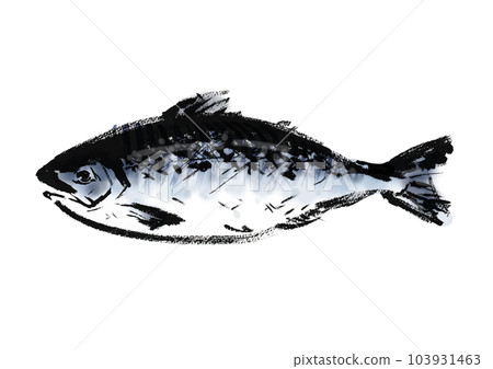 極品三文魚 慶次（Keiji）日式素材手繪日式插畫 103931463