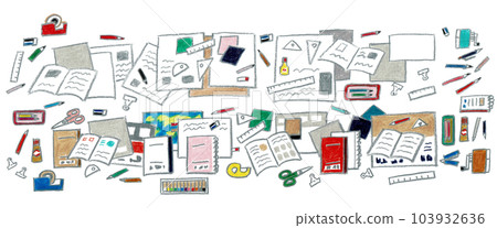 stationery on desk 103932636