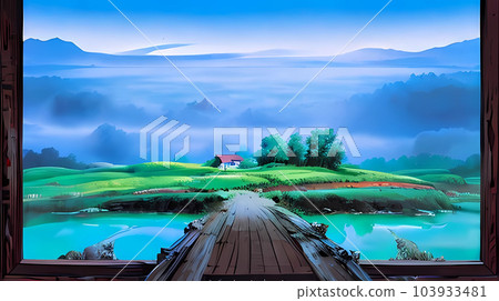 Summer morning glow 103933481