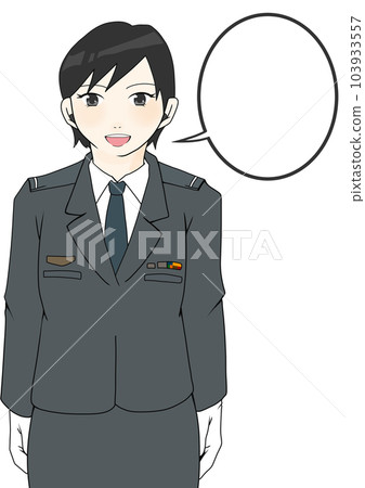 Cute illustrations of female self-defense officers (2) 103933557