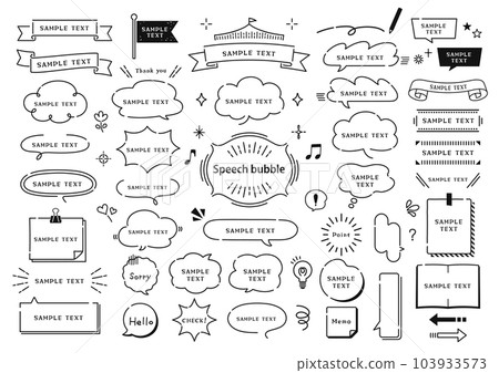 手寫風格處理和語音氣泡集 103933573