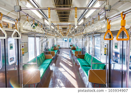 [Image material] Inside the train (JR Senseki Line) 103934907