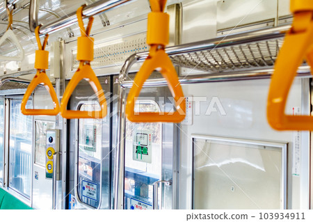 [圖像素材] 火車內的背帶（JR 仙石線） 103934911