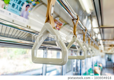 [圖像素材] 火車內的背帶（JR 仙石線） 103934918