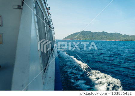 View from the boat to the island 103935431