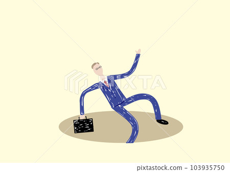 businessman falling into a hole 103935750