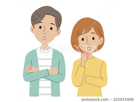 擔心的男人和女人 擔心的男人和女人 103935806