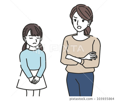 Girl angry with mom 103935864