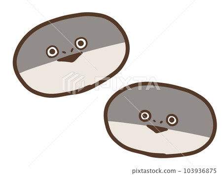 Reconstructed model of a cute Sakaban Baspis / hand-drawn illustration material 103936875