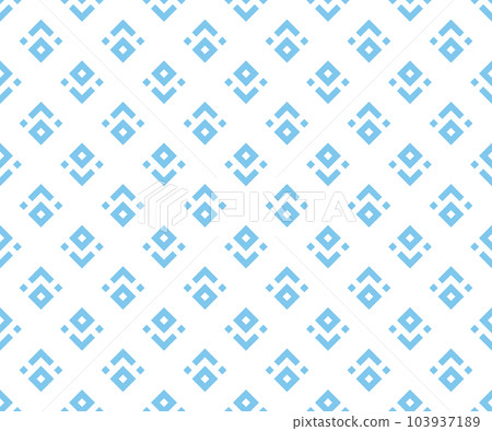Abstract geometric pattern. A seamless vector background. White and blue ornament. Graphic modern pattern. Simple lattice graphic design 103937189