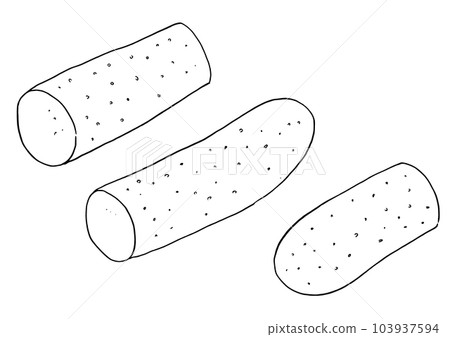 Yam line drawing illustration Yam line drawing illustration 103937594