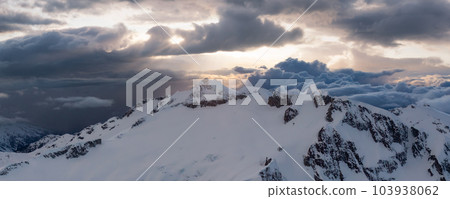 Aerial Panoramic View of Canadian Mountain Landscape. Squamish, British Columbia, Canada 103938062