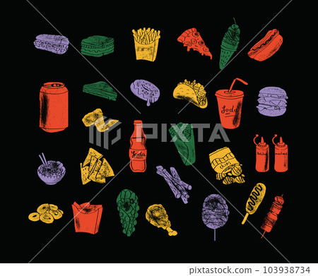 food, vector, set 103938734