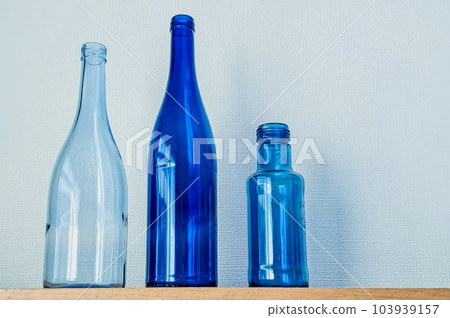 blue glass bottle blue glass bottle 103939157