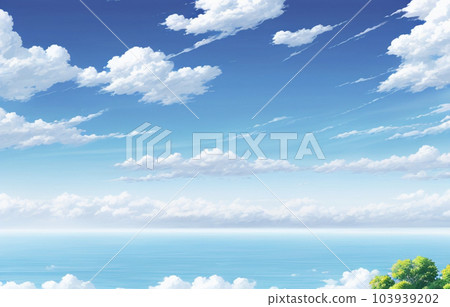 天空和雲彩和大海 天空和雲彩和大海 103939202
