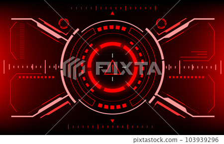HUD sci-fi interface screen danger warning view design virtual reality futuristic technology display vector 103939296
