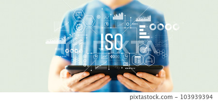 ISO theme with man using a tablet 103939394