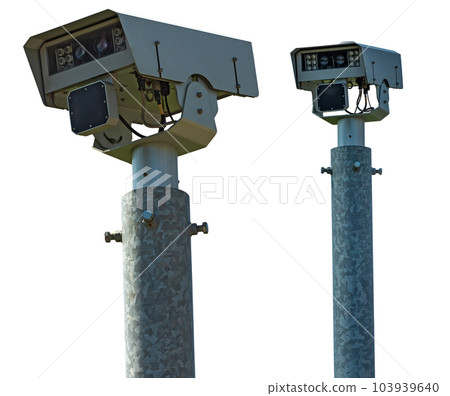 Speed Camera Isolated on White Background Speed Camera Isolated on White Background 103939640