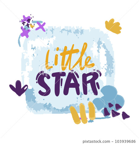 Stars print design with slogan. Vector illustration design for fashion fabrics, textile graphics, prints. 103939686