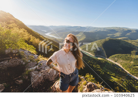 Woman Standing on Kozji Kamen Viewpoint Woman Standing on Kozji Kamen Viewpoint 103940625