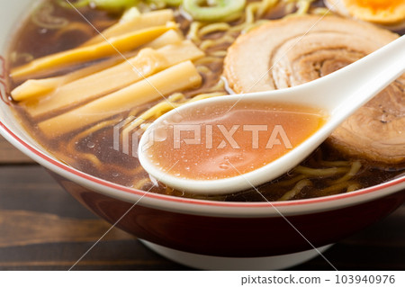 Soup of soy sauce ramen Soup of soy sauce ramen 103940976