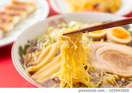 Soy Sauce Ramen, Fried Rice and Gyoza 103943009