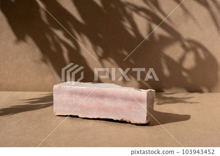 Podium with dry grass for product promotion and cosmetics display. Natural beige beauty pedestal. Background for product presentation. Cream stone podiums with shadow of leaf. Beauty product mockup Podium with dry grass for product promotion and cosmetics display. Natural beige beauty pedestal. Background for product presentation. Cream stone podiums with shadow of leaf. Beauty product mockup 103943452