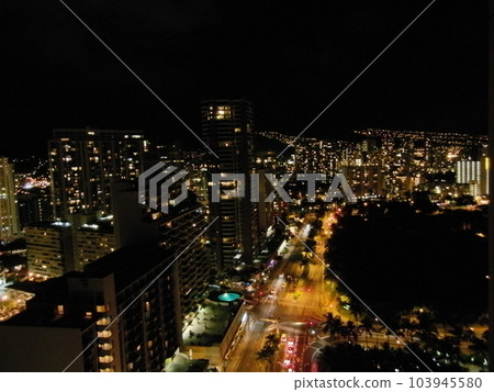 Honolulu night view, Ala Moana Blvd 103945580