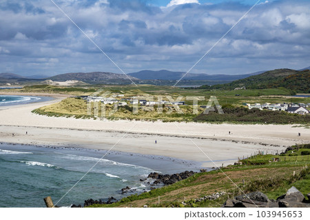 Narin Strand seen from the viewpoint in Portnoo, County Donegal - Ireland Narin Strand seen from the viewpoint in Portnoo, County Donegal - Ireland 103945653