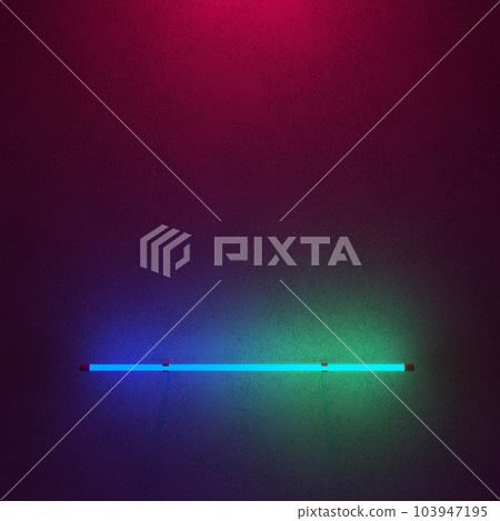 Multi colored neon light lines on dark background. 3d illustration. 103947195