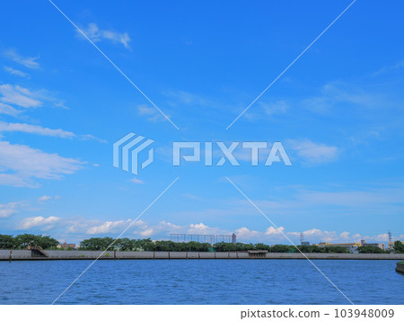 A view of Katsushika Okudo during the rainy season in June A view of Katsushika Okudo during the rainy season in June 103948009