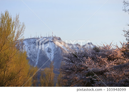 Maeda Forest Park and Mt. Teine in spring Maeda Forest Park and Mt. Teine in spring 103948099