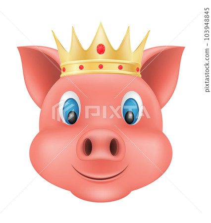 pig snout emoji sticker vector illustration 103948845