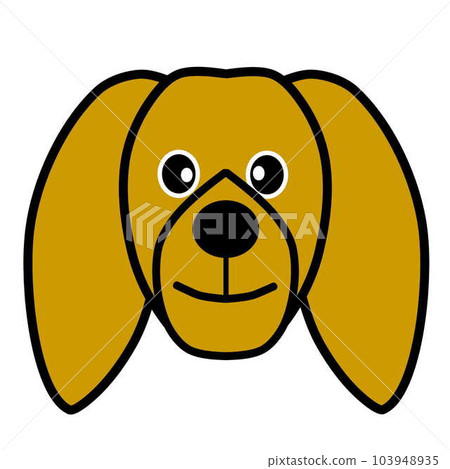 淺棕色臘腸犬臉圖標，用於 GIF 動畫 103948935