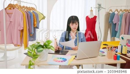 asian female fashion designer draw asian female fashion designer draw 103948946