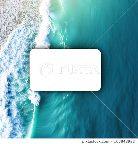 blank label - summer - on top view sea background blank label - summer - on top view sea background 103948988
