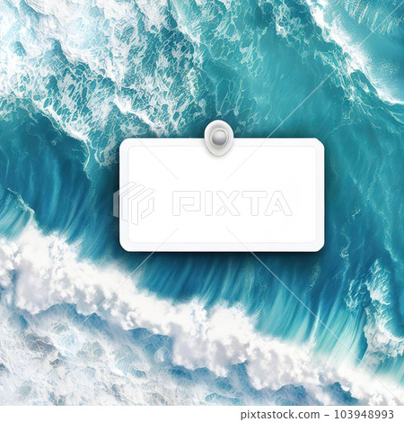 blank label - summer - on top view sea background blank label - summer - on top view sea background 103948993