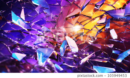 Shattered Reflections: Gradient Meshesa of Purple 103949453