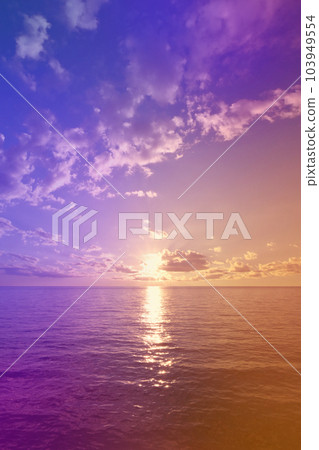 Vivid gradation scenery, sea sunset art Vivid gradation scenery, sea sunset art 103949554
