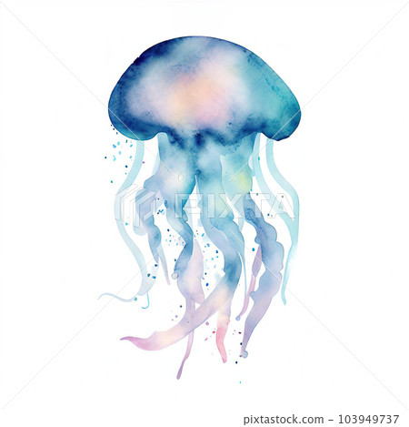 jellyfish watercolor style jellyfish watercolor style 103949737