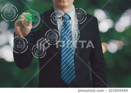 person are toching the planet to save energy,and reduce global warming,idea for environment conscious business,carbon credit,reducing greenhouse gas emissions,ESG for Environment Social and Governance 103950484