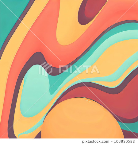 Art with large, bubble-like text and bright, warm color palettes are sure to pop Art with large, bubble-like text and bright, warm color palettes are sure to pop 103950588