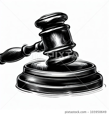 Judge gavel on table  103950649