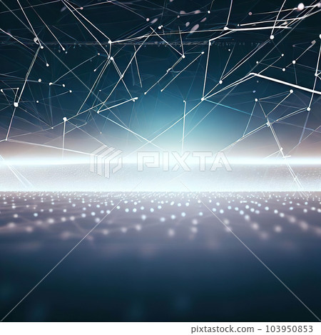 abstract futuristic digital big data landscape particles  103950853