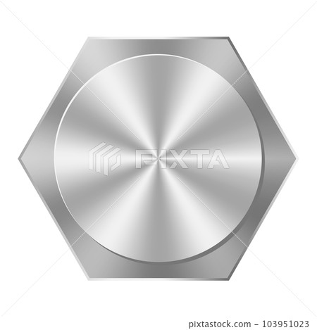 Metal screw head. Construction hardware. Tool for building and repairs. Vector element construction industry. Vector illustration 103951023