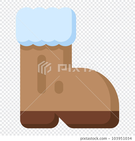 Snow boot icon. Warm snow boot. Simple illustration of snow boot. Vector illustration Snow boot icon. Warm snow boot. Simple illustration of snow boot. Vector illustration 103951034