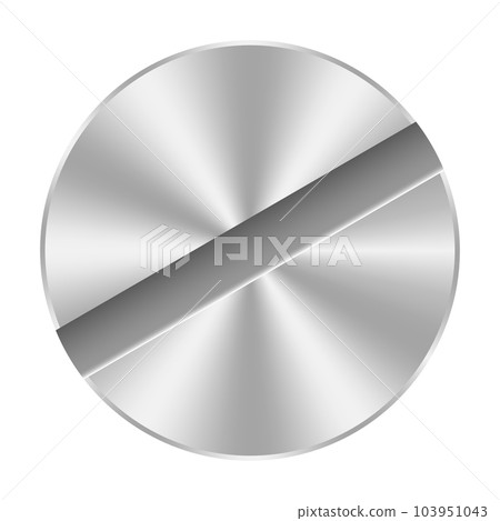 Metal screw head. Construction hardware. Tool for building and repairs. Vector element construction industry. Vector illustration 103951043