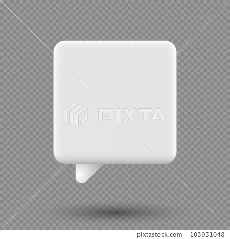 3d speech bubble icon. 3d chat icon. Chat message icon. White text box. Blank white speech bubble pin. Vector illustration 3d speech bubble icon. 3d chat icon. Chat message icon. White text box. Blank white speech bubble pin. Vector illustration 103951048