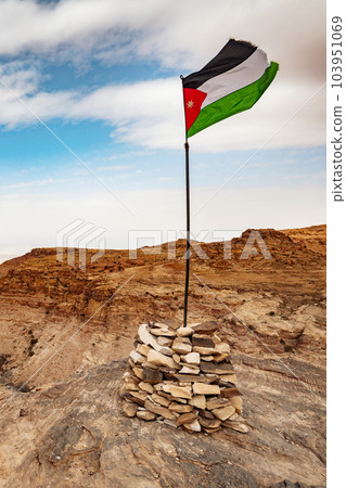 Jordan's flag flies over the mountains Jordan's flag flies over the mountains 103951069