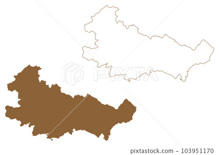 Baden district (Republic of Austria or Osterreich, Lower Austria or Niederosterreich state) map vector illustration, scribble sketch Bezirk Baden map Baden district (Republic of Austria or Osterreich, Lower Austria or Niederosterreich state) map vector illustration, scribble sketch Bezirk Baden map 103951170